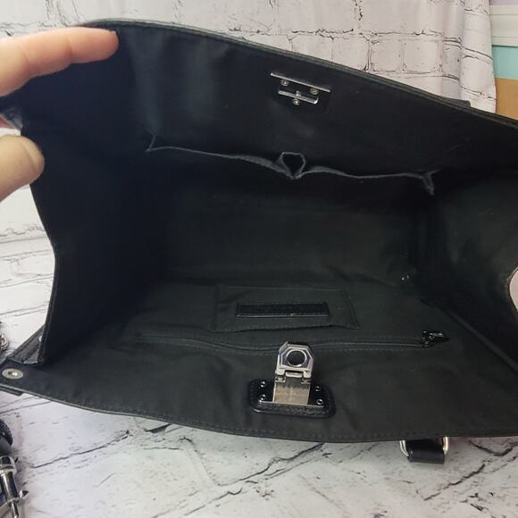 Rebecca Minkoff- Madison Satchel- Black with Studded sides-Black strap - Picture 8 of 13